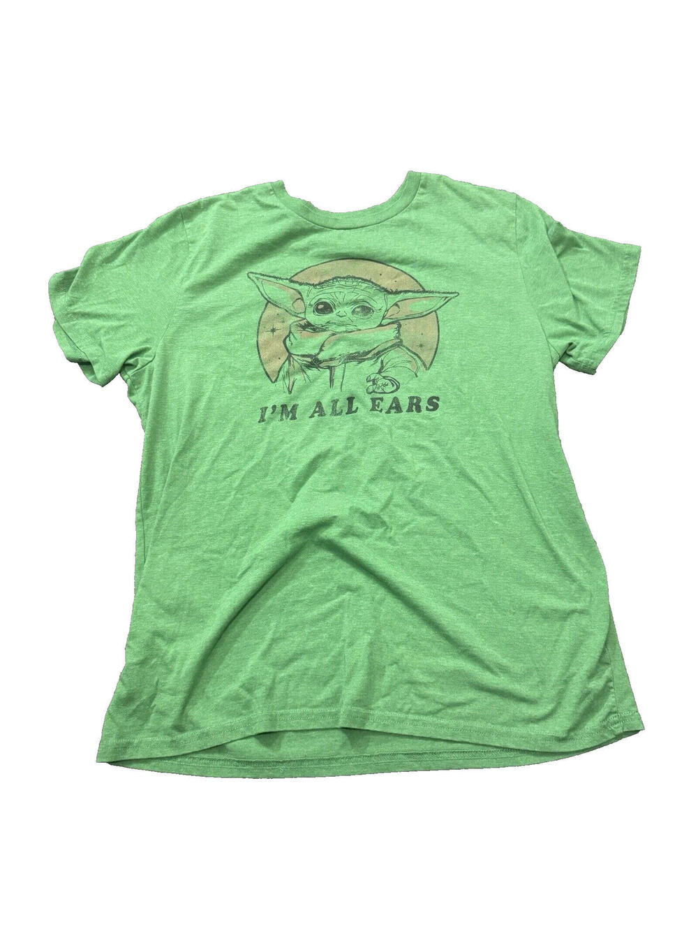 Star Wars Yoda Crewneck T‑Shirt Men’s XL – Green Graphic Tee
